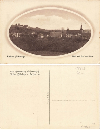 14823 Raben Flaeming Dorf und Burg * 1930