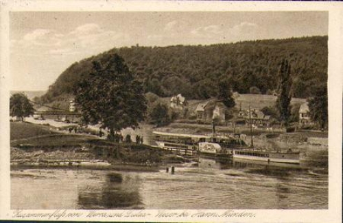 Weser steamboat near Hann. Muenden * around 1930