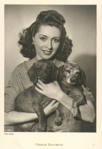 Rosita Serrano mit 2 Dackel A 3564/1