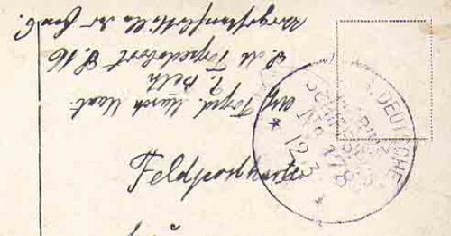 Naval ship mail MSP 178 (torpedo boat S 16) o 11.3.1917