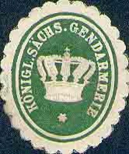 Royal Saxon Gendarmerie seal mark police