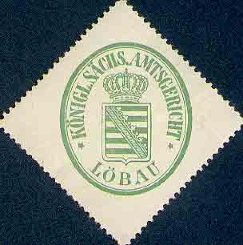 Löbau seal mark of the Royal Saxon district court