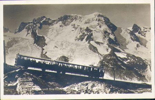 Gornergratbahn mit Breithorn, * ca. 1930