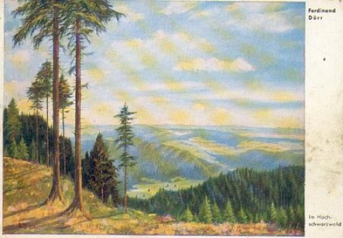 Im Hochschwarzwald Künstlerkarte Ferdinand Dörr  * ca. 1940