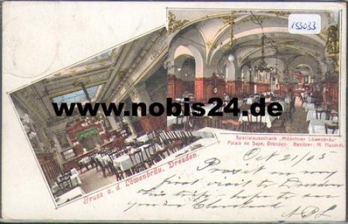 Dresden Loewenbraeu in the Palais de Saxe o May 10, 1905