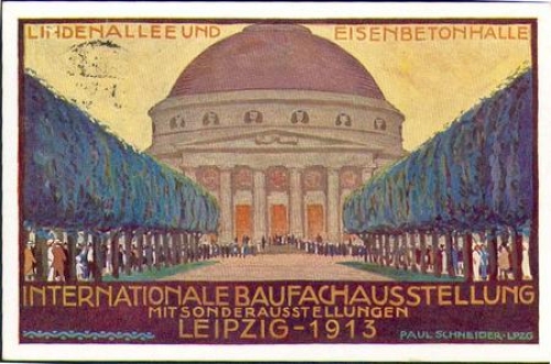 Leipzig occasion card for the international building trade exhibition 1913 card 8