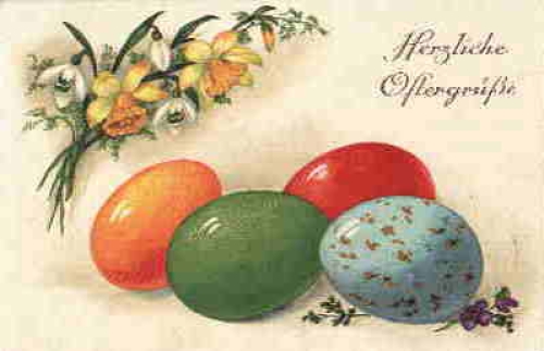 Easter eggs with snowdrops and Nazissen o April 20, 1935