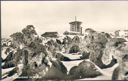 Brocken Hotel in winter, o 27.1.1955
