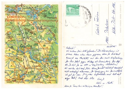 16775 Gransee Fürstenberg Havel und Umgebung Künstlerkarte Alfred Hoppe 8075
