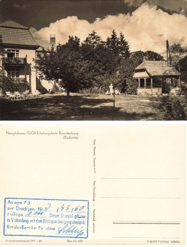 16775 Neuglobsow FDGB Heim Brandenburg *1959 Hanich0626