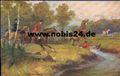 Fuchsjagd Künstlerkarte sig.   ca. 1920