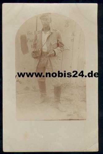 Soldier of the protection force real photo AK *ca. 1906