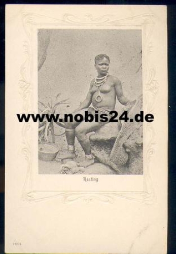 Resting colored woman * approx. 1900