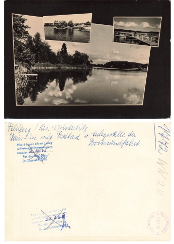 17258 Feldberg multi-image map print template with motif approval 1965