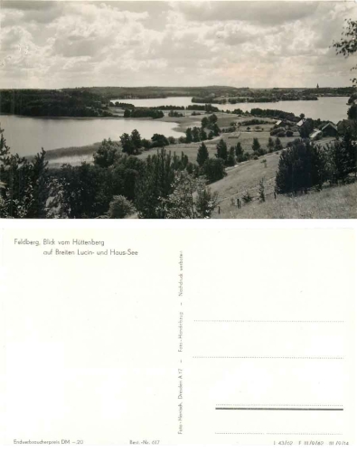 17258 Feldberg vom Hüttenberg auf Breiten Lucin und Haus See *1962 Hanich0617