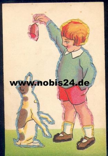 Child with dog illustration * approx. 1930