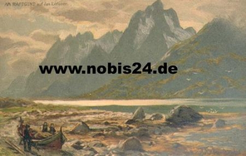 Lofoten am Raftsünd artist card around 1910
