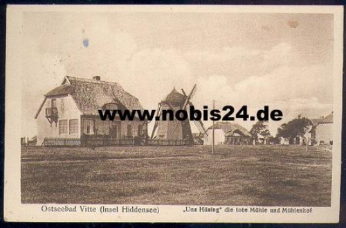 18565 Hiddensee Vitte Uns Hüsing the dead mill and mill yard, May 19, 1928