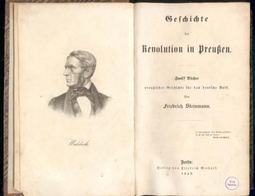 Steinmann Friedrich History of the Revolution in Prussia 1848