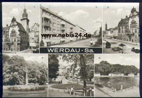 08412 Werdau Large card approx. A5 used. 1975