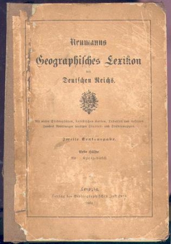 Neumann's geographical lexicon 1884 (2 volumes) local directory