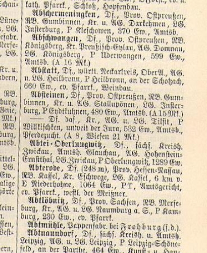Neumann's geographical lexicon 1884 (2 volumes) local directory