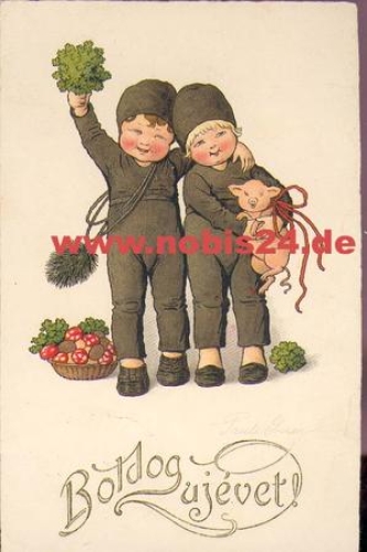 Chimney sweep children with pig, o 30.12.1930