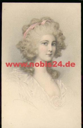 Woman head  M. M. Vienne artist card M. Munk sig. v. Wichera 829 * approx. 1920