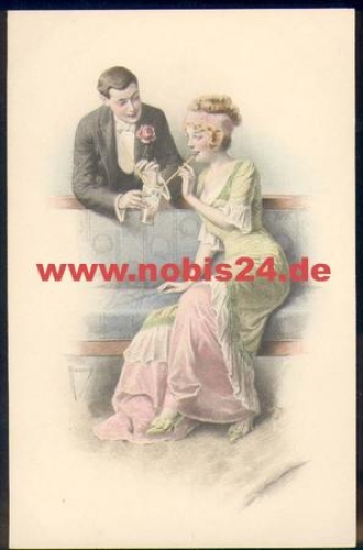 Lovers artist card M. M. Vienne No. 734 M. Munk ca.1920