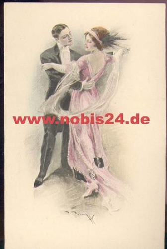 Ballroom dance artist card M.M. Vienne no.751 M. Munk * ca.1910