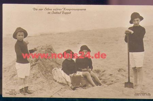 Sopot the 4 sons of our Crown Prince * approx. 1905