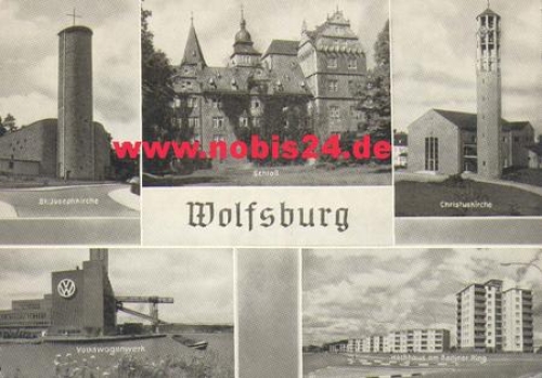 38440 Wolfsburg mit Volkswagen Werk VW o 2.4.1965