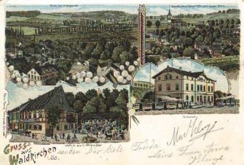 09437 Waldkirchen Sachsen Litho o ca. 1900