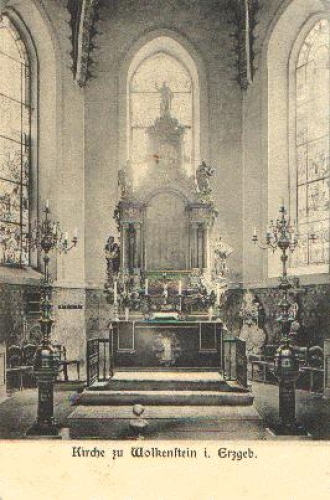 09429 Selva Ore Mountains Interior of the church o 5.10.1909