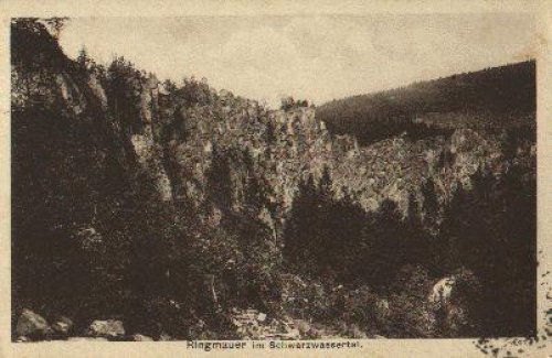 09517 Zoblitz Ringmauer im Schwarzwassertal o o 26.9.1924