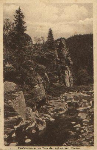 09517 Zoeblitz Teufelsmauer in the valley of the black Pockau o 4.6.1925
