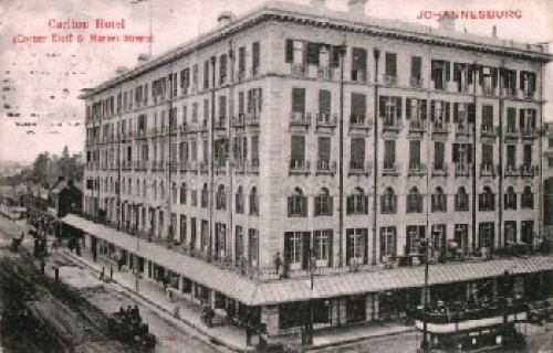 Johannesburg Suedafrika Carloten Hotel Straßenbahn o 23.09.1906