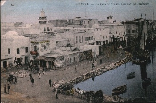 Bizerte Place de France quartier des Andalous Franz. Platz Tunesien *ca.1910