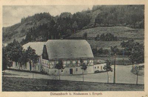 Dittersbach bei Neuhausen Erzgebirge Gasthaus  o 24.07.1919