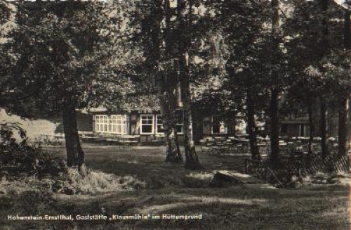 09337 Hohenstein-Ernstthal Restaurant Klausmuhle in Huttengrund o 1963