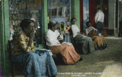 Panama City Women selling Lottery Tickets * ca. 1920