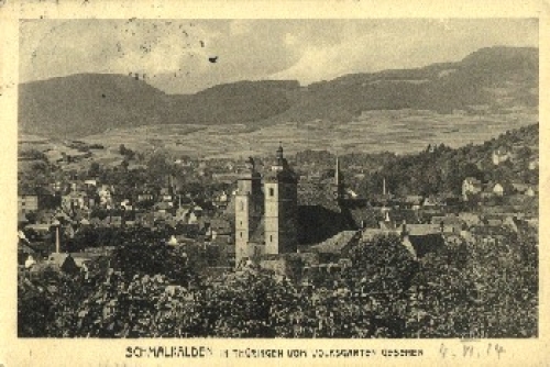 98574 Schmalkalden vom Volksgarten o 4.8.1914