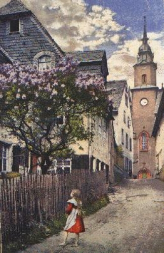 09569 Oederan Saxony Pentecost bouquet, passage * approx. 1920