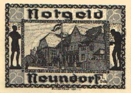 39418 Neundorf i. Anhalt, emergency money over 25 pfennigs, 1921