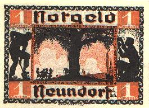 39418 Neundorf in Anhalt, voucher for 1 mark, September 1, 1921
