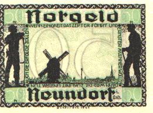 39418 Neundorf Anhalt voucher 50 Pfennig 1.9.1921