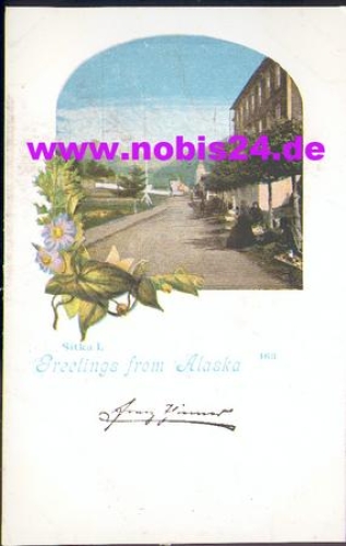 USA Greetings from Alaska Sitka I. *ca. 1900
