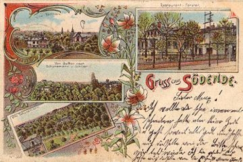 Steglitz Südende Berlin Farblitho, o 23.11.1899