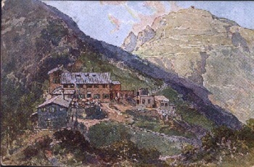 82432 Herzogstand mit Unterkunftshaus Künstlerkarte S.T. Camston o ca.1921