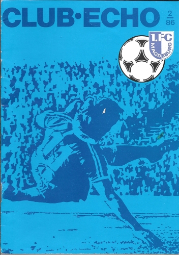 1.FC Magdeburg Club-Echo football DDR-Oberliga 2/86